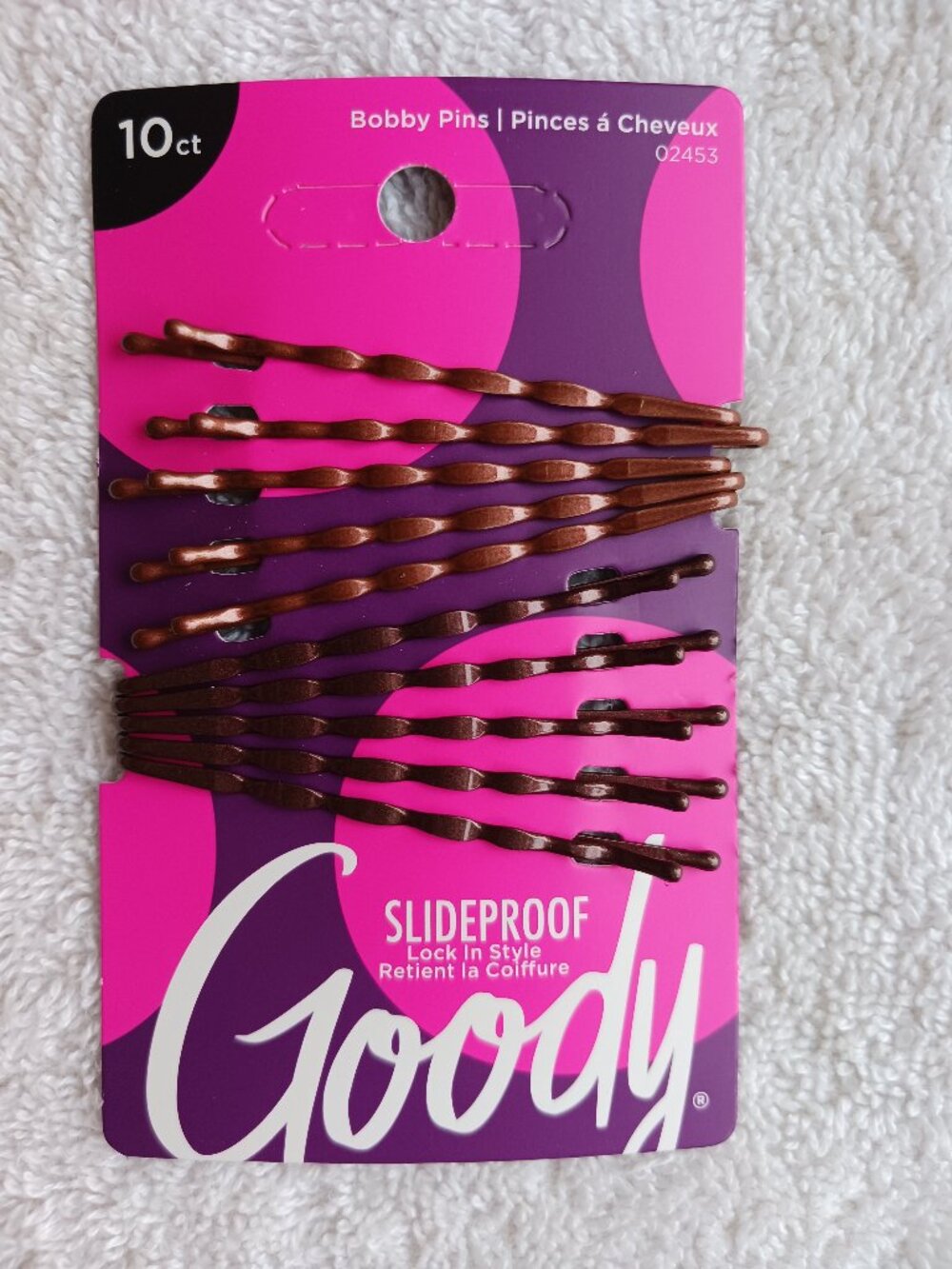 10 Goody Brunette Brown Wavy Bobby Slide Hair Pin Color Colour Collection Pins